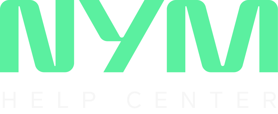 NYM Technologies SA Help Center home page